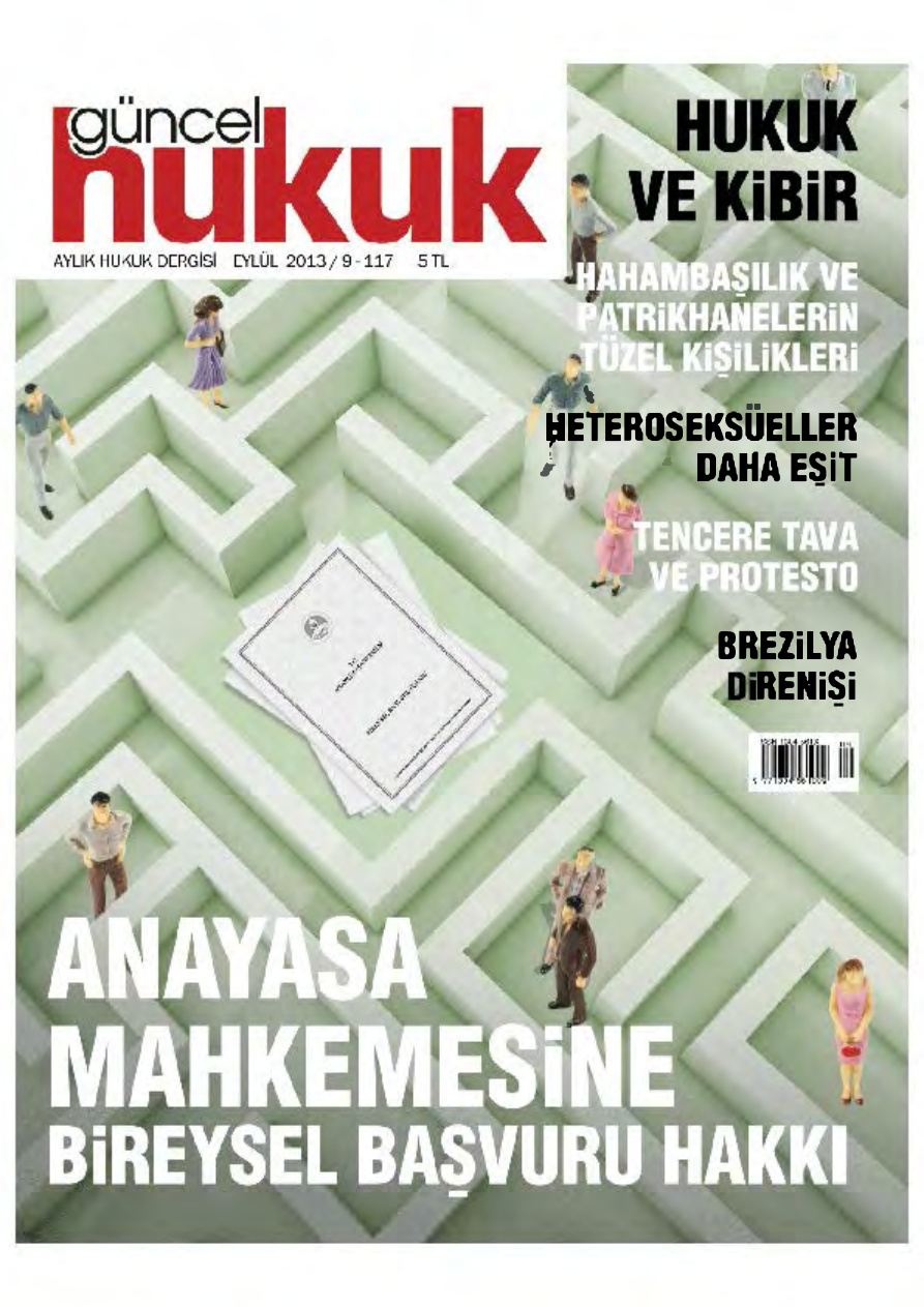 Güncel Hukuk Sayı 117 Eylül 2013 Kitap Kapağı