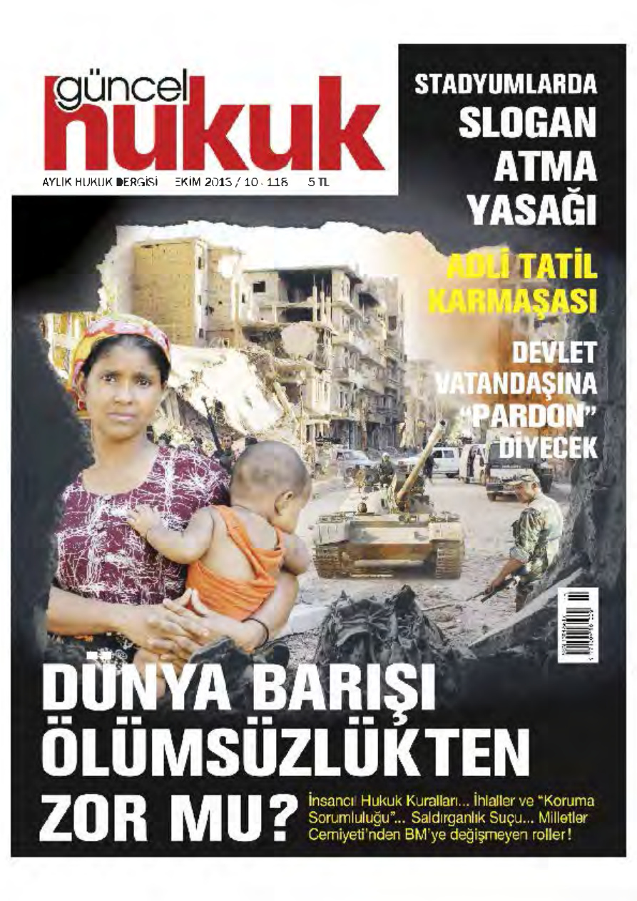 Güncel Hukuk Sayı 118 Ekim 2013 Kitap Kapağı