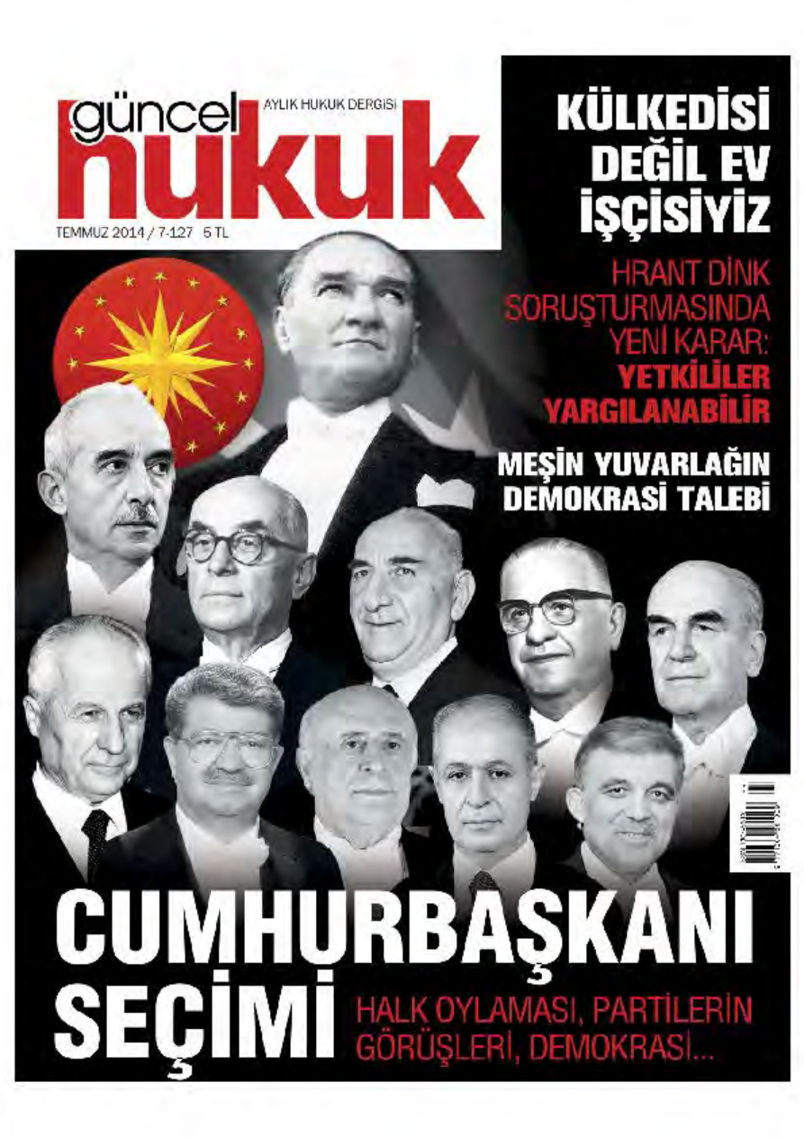 Güncel Hukuk Sayı 127 Temmuz 2014 Kitap Kapağı