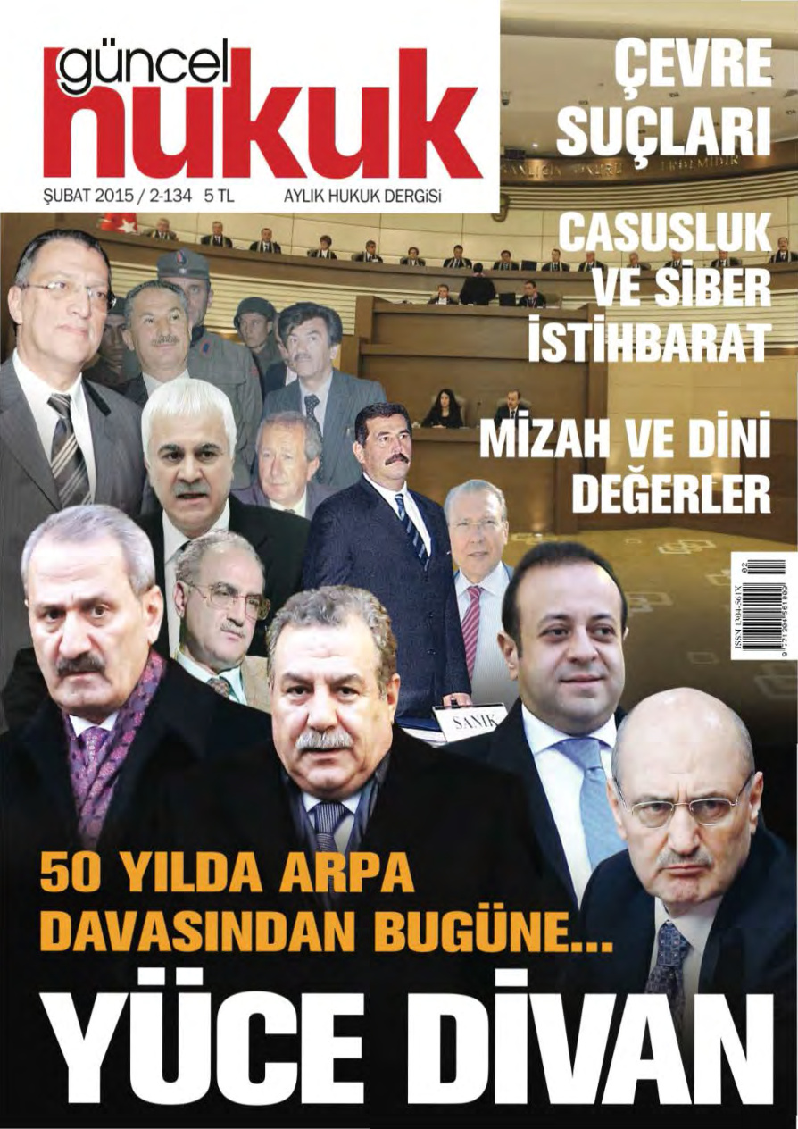 Güncel Hukuk Sayı 134 Şubat 2015 Kitap Kapağı