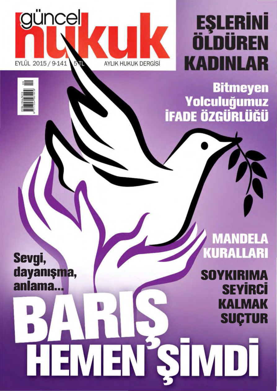Güncel Hukuk Sayı 141 Eylül 2015 Kitap Kapağı