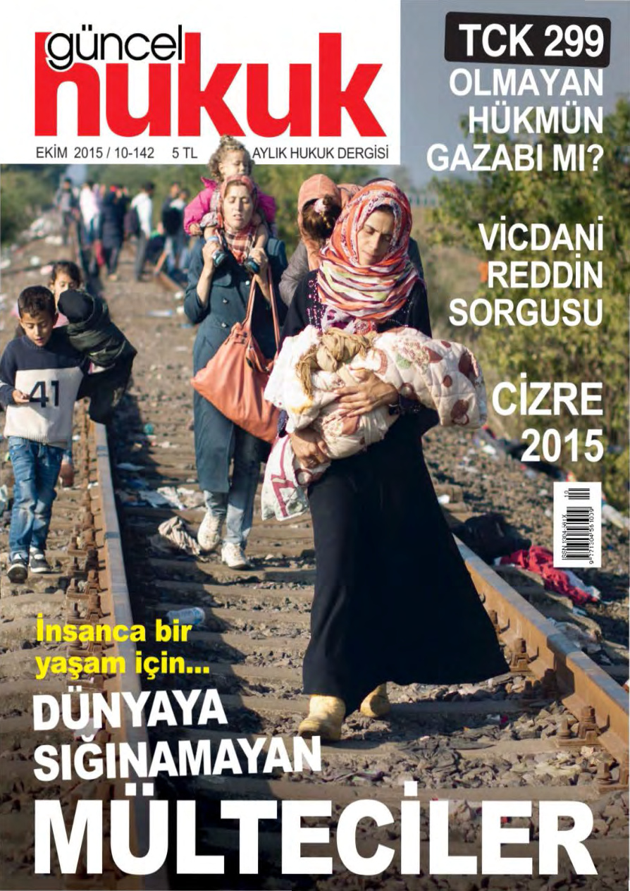 Güncel Hukuk Sayı 142 Ekim 2015 Kitap Kapağı