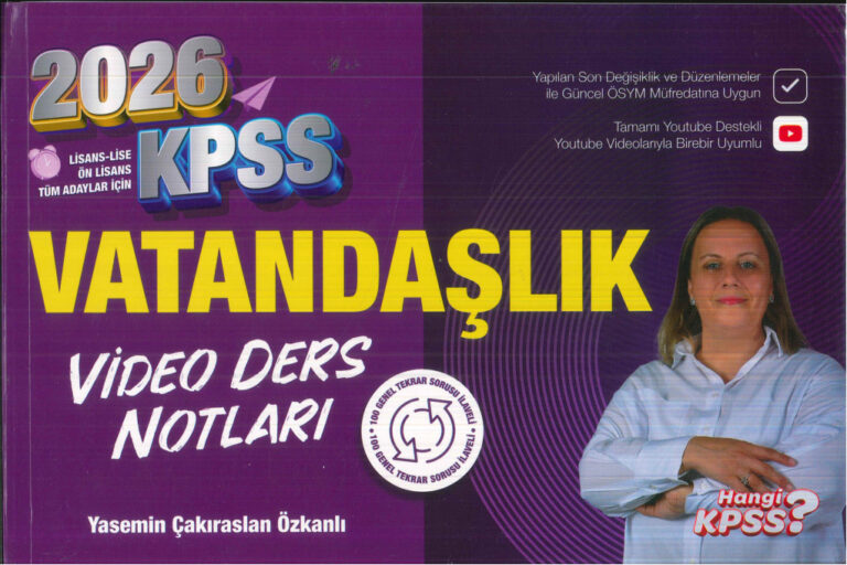 HANGİ KPSS VATANDAŞLIK DERS NOTU 2026 Kitap Kapağı