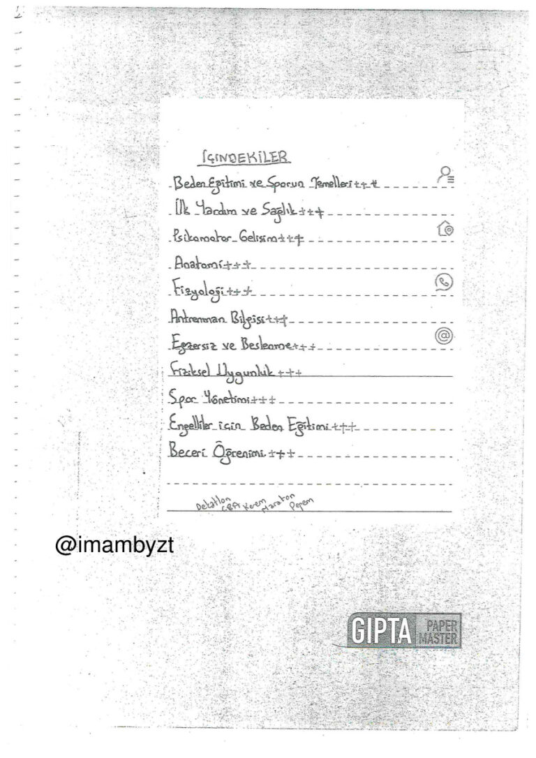 İmam Bayazit BESYO ÖABT Defter Notu Kitap Kapağı