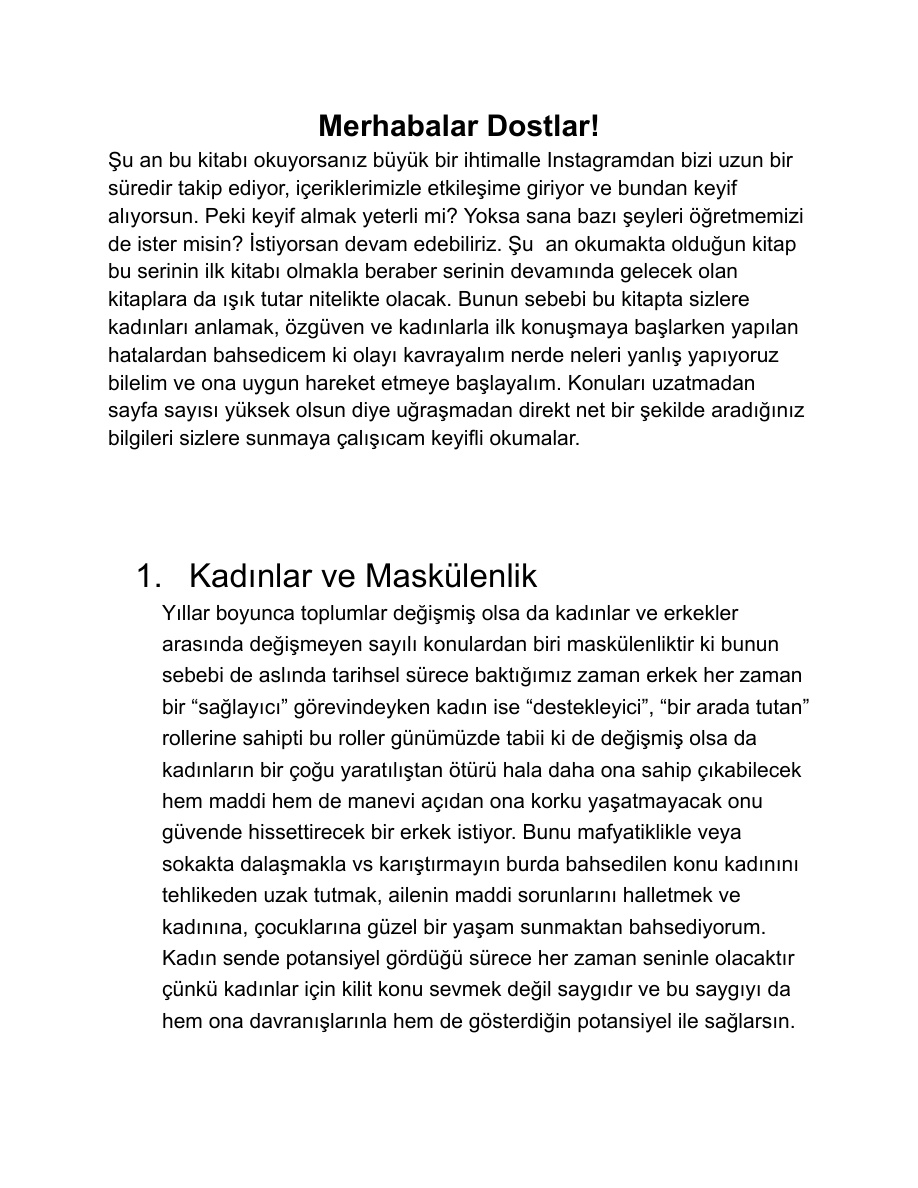 Kadınlar ve Erkekler #1 PDF İndir