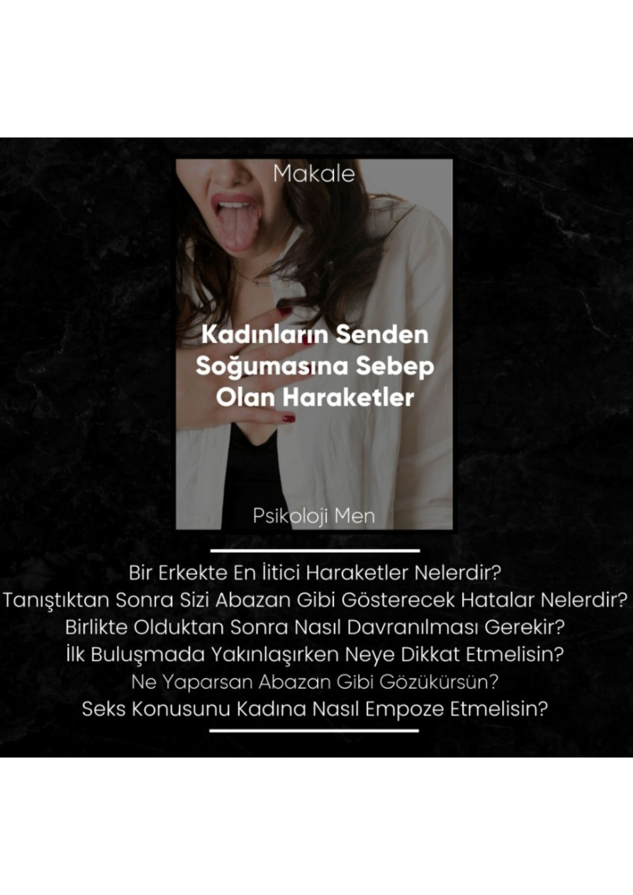 Kadınların Senden Soğumasına Sebep Olan İtici Haraketler Nelerdir PDF İndir