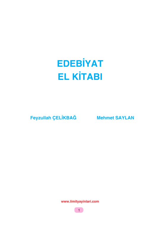 Limit Yayınları TYT-AYT Edebiyat El Kitabı PDF İndir – Komisyon