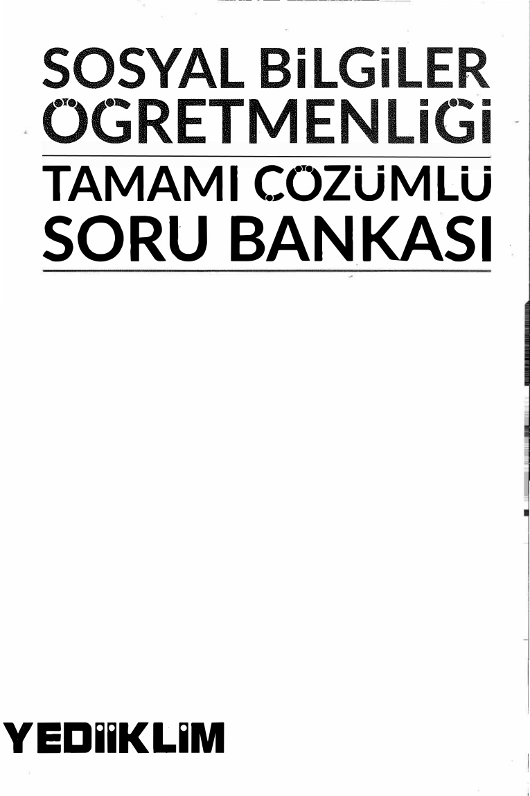 ÖABT Sosyal Bilgiler Yediiklim Soru Bankası PDF İndir – Komisyon