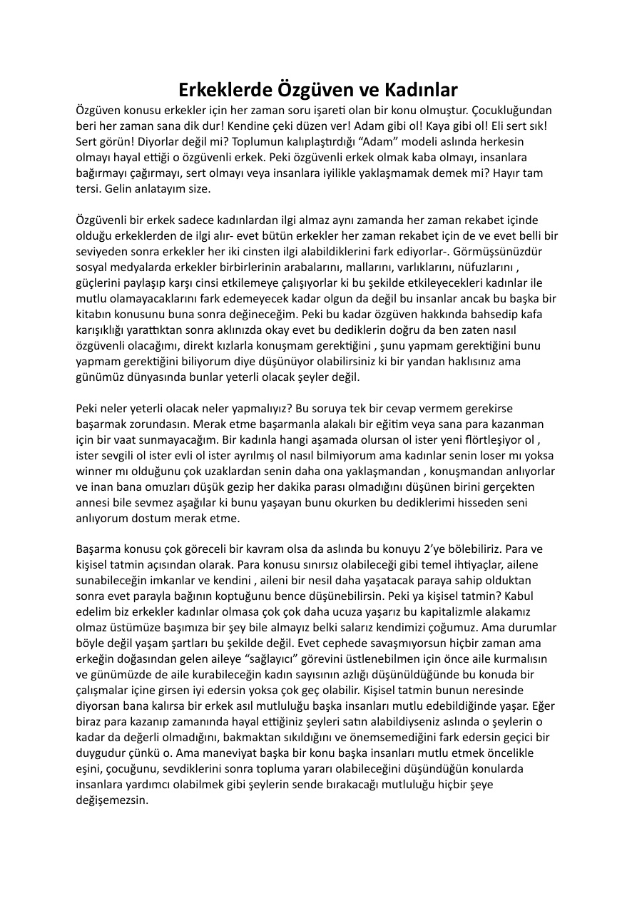 Özgüven ve Kadınlar PDF İndir