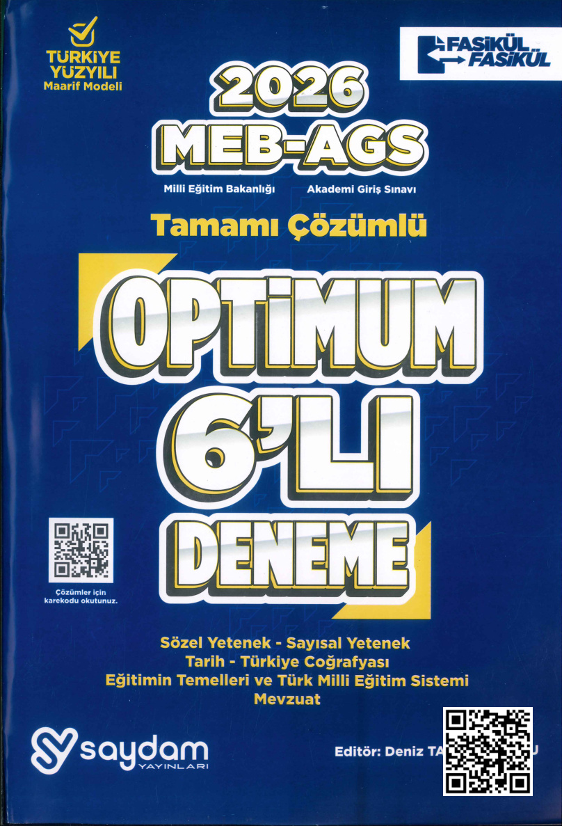 SAYDAM MEB -AGS 6 DENEME 2026 PDF İndir
