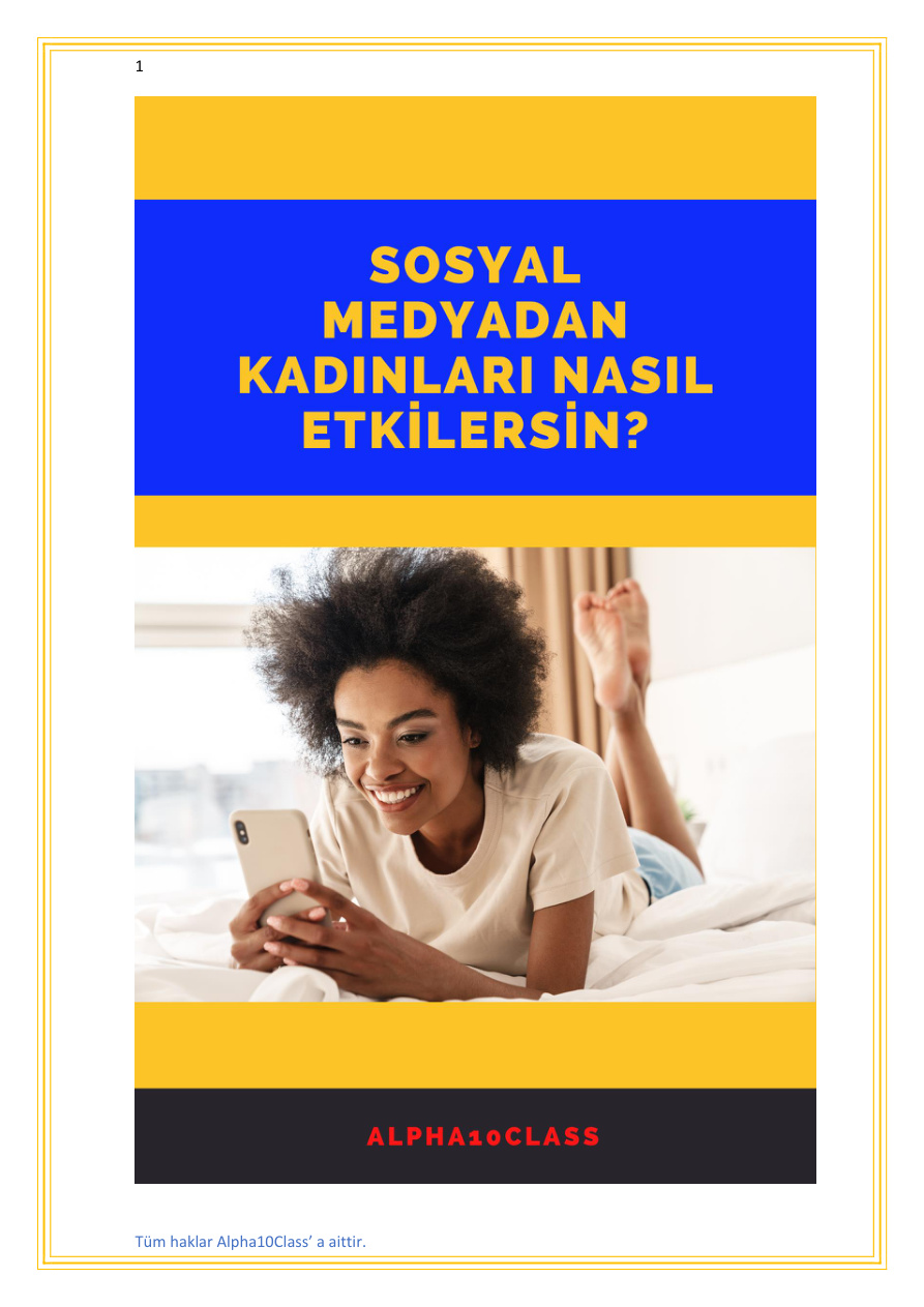 Sosyal Medyadan Kadınları Nasıl Etkilersin 1 PDF İndir - Bilinmiyor 1 Sosyal Medyadan Kadınları Nasıl Etkilersin 1 PDF İndir