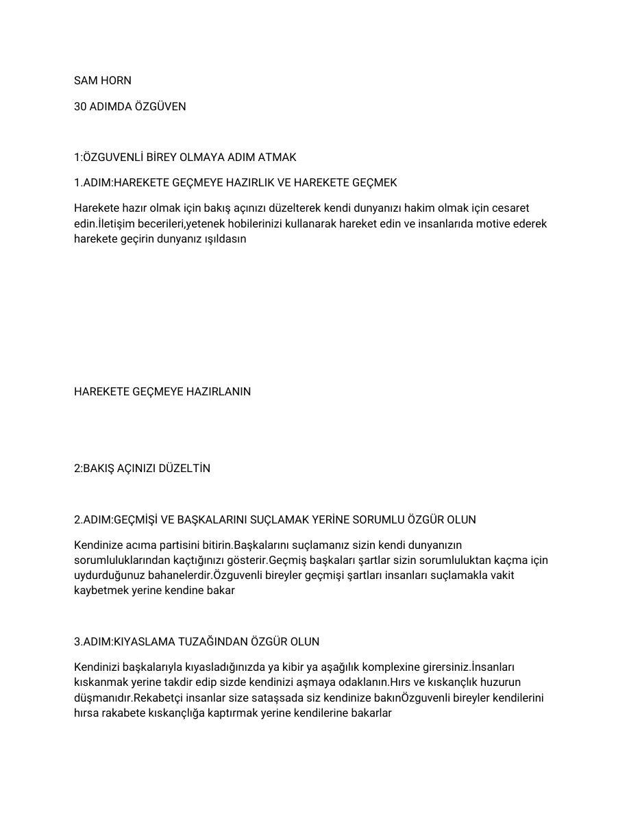 30 Adımda Özgüven PDF İndir