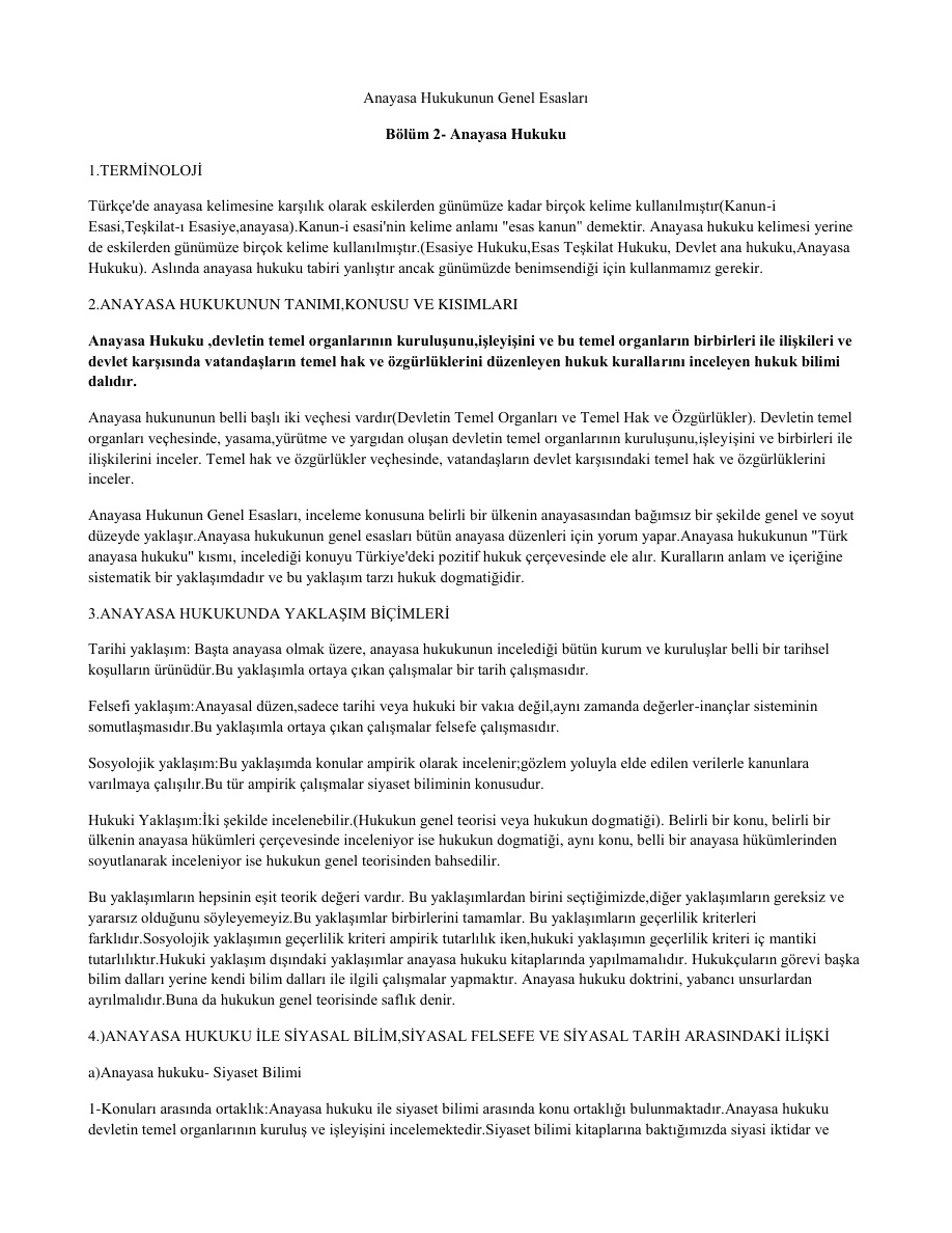 Anayasa Hukukunun Genel Esasları PDF İndir - Bilinmiyor 1 Anayasa Hukukunun Genel Esasları PDF İndir