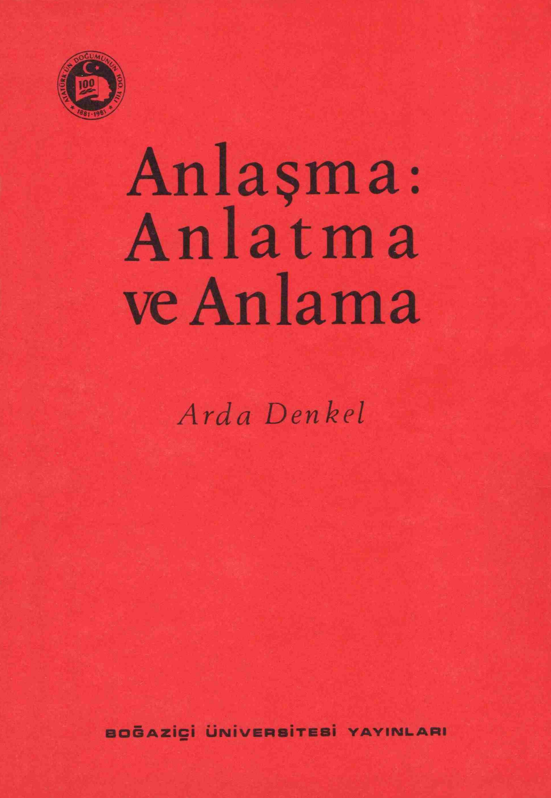 Anlaşma: Anlatma ve Anlama PDF İndir