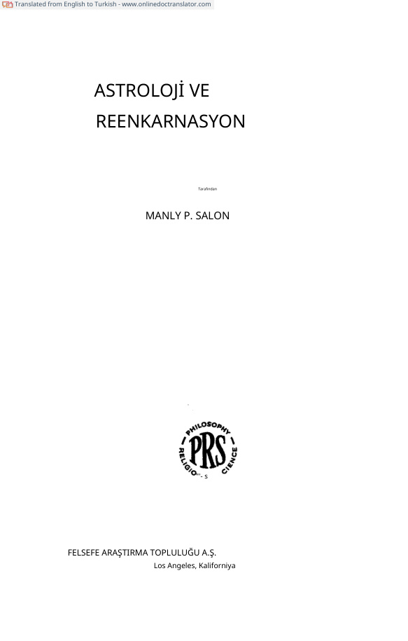 Astroloji ve Reenkarnasyon PDF İndir – Bilinmiyor