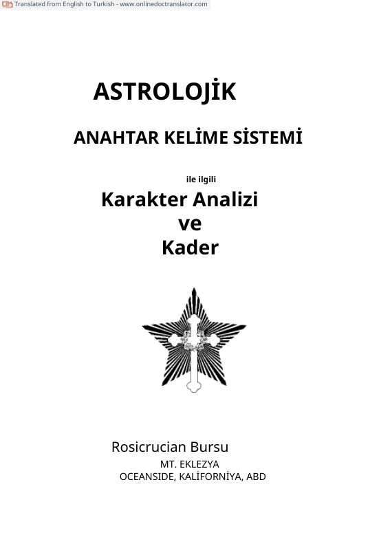 Astrolojik Anahtar Kelime Sistemi PDF İndir – Bilinmiyor