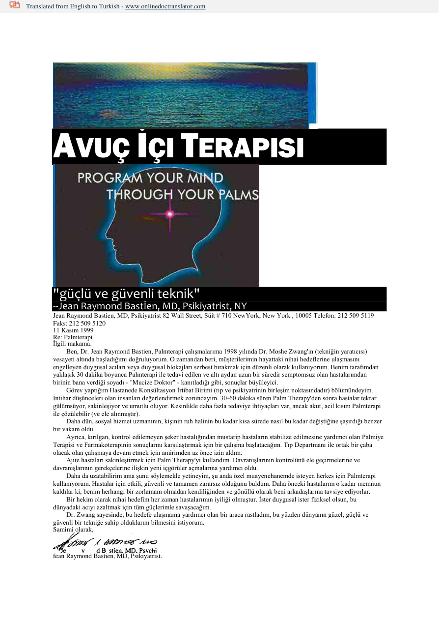 Avuç İçi Terapisi PDF İndir