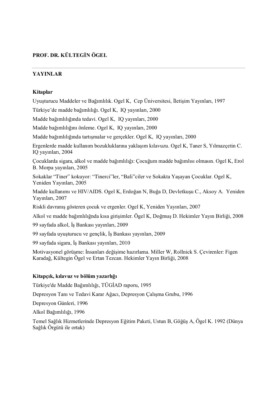 Bağımlılıklar ile İlgili Kitap Listesi PDF İndir