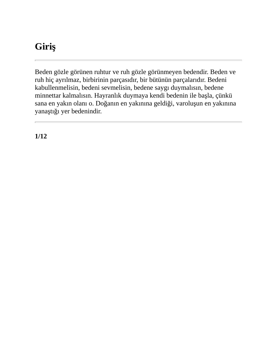 Beden ile Zihni Dengelemek PDF İndir