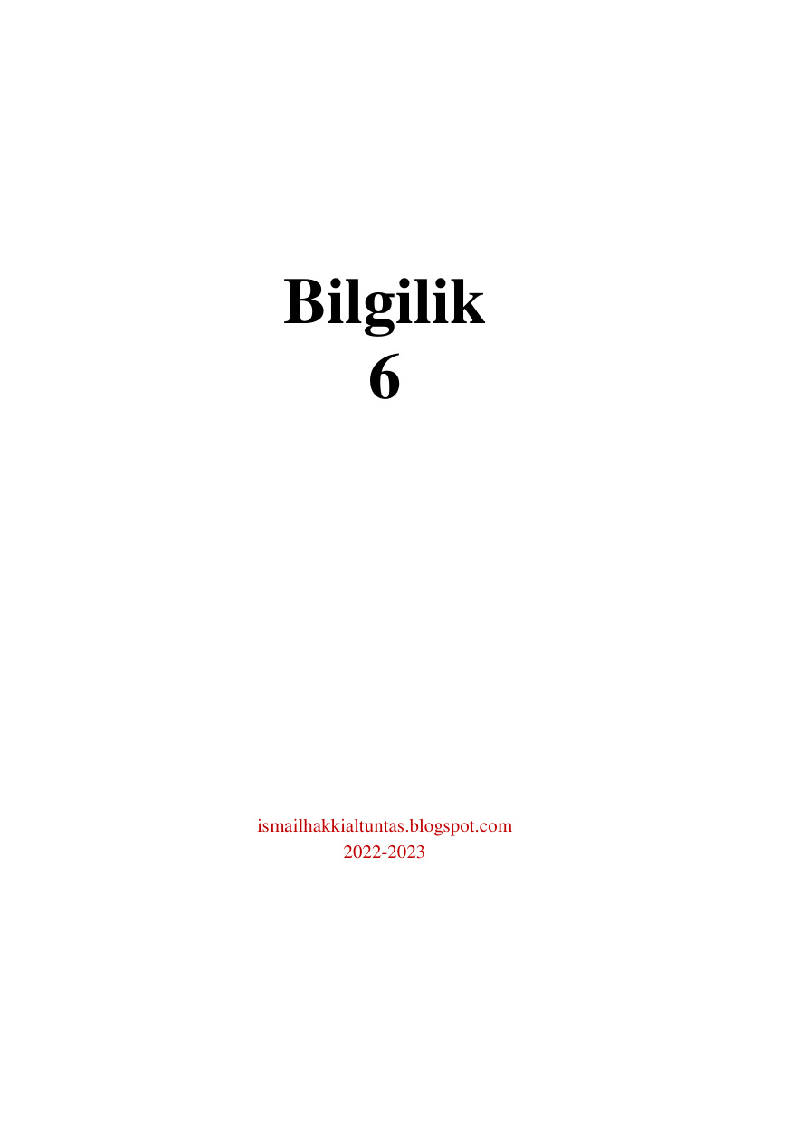 Bilgilik 6 PDF İndir - Bilinmiyor 1 Bilgilik 6 PDF İndir