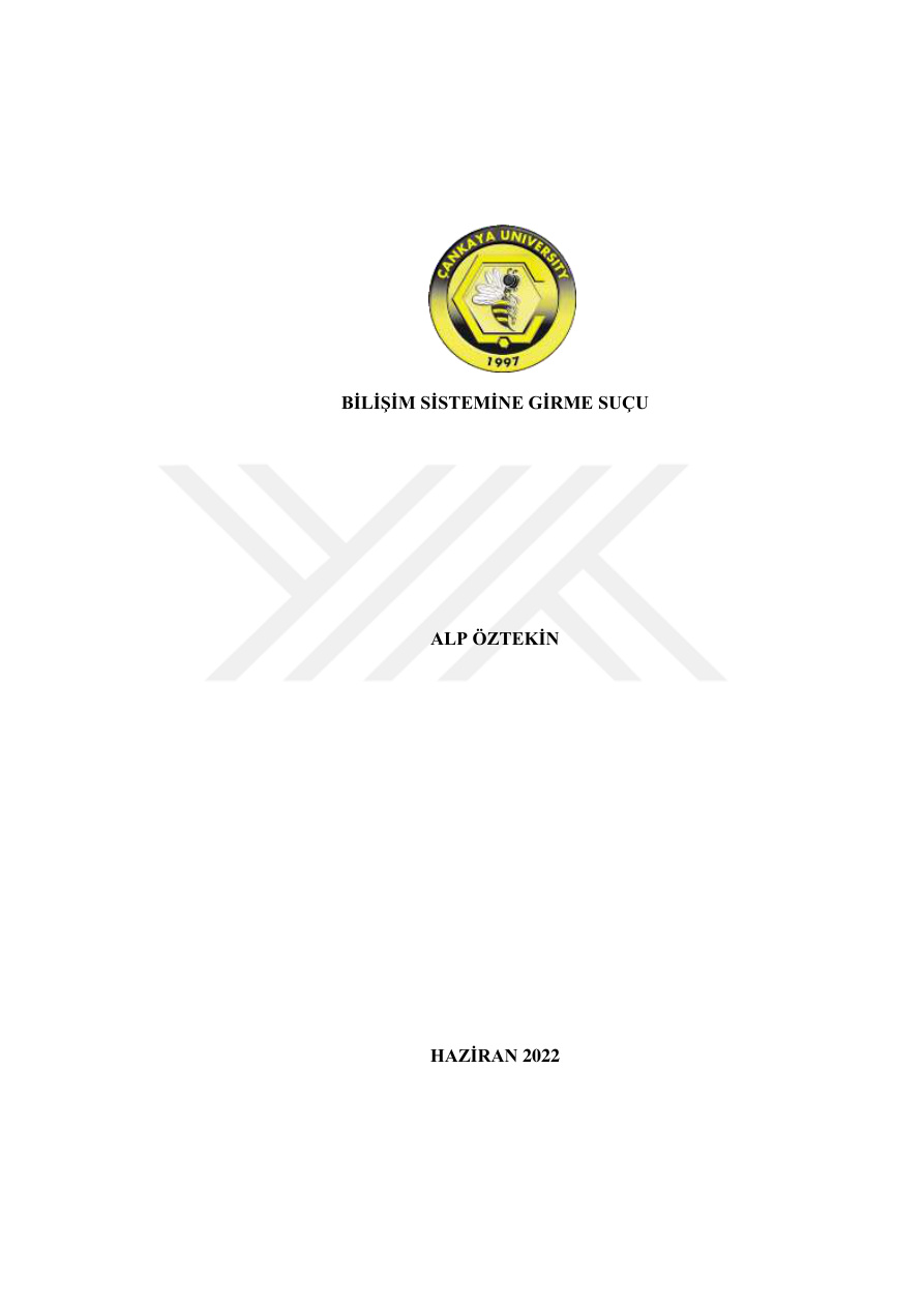 Bilişim Sistemine Girme Suçu PDF İndir