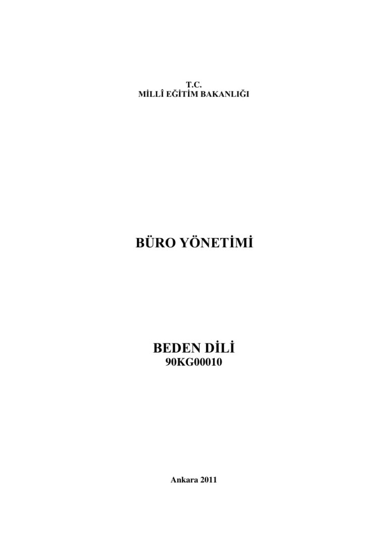 TR BÜRO YÖNETİMİ BEDEN DİLİ Kitap Kapağı