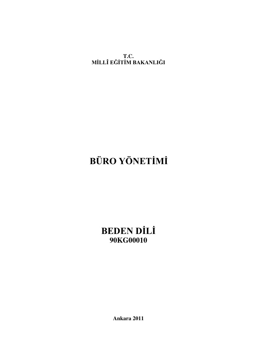 Büro Yönetimi Beden Dili PDF İndir - Bilinmiyor 1 Büro Yönetimi Beden Dili PDF İndir
