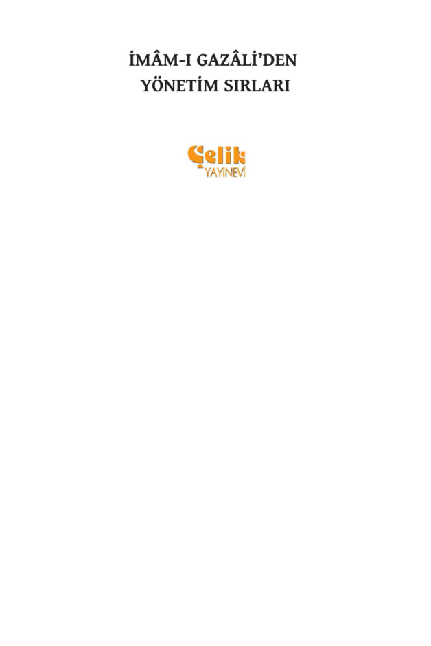 İmam-ı Gazali’den Yönetim Sırları PDF İndir – Bilinmiyor