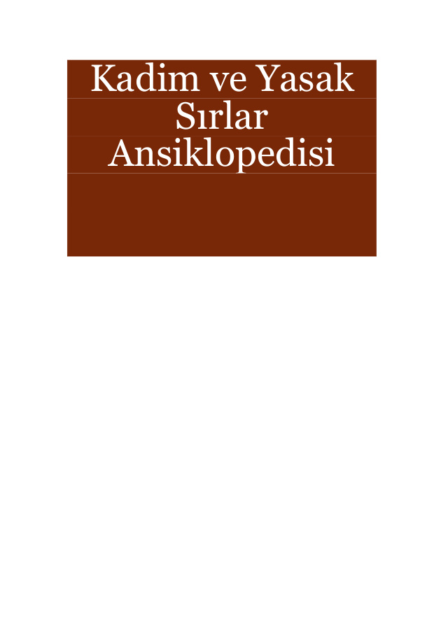 Kadim ve Yasak Sırlar Ansiklopedisi PDF İndir