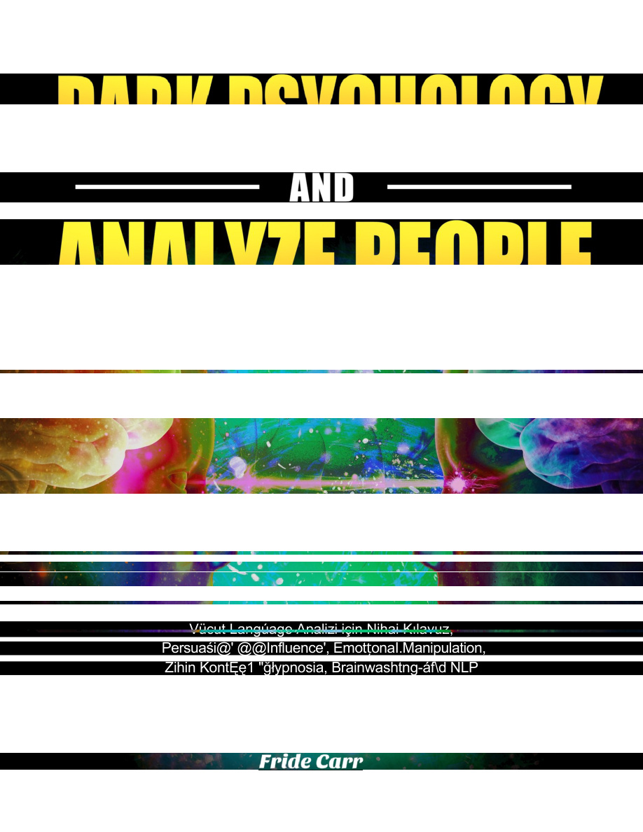 Karanlık Psikoloji ve İnsanları Analiz Etme PDF İndir