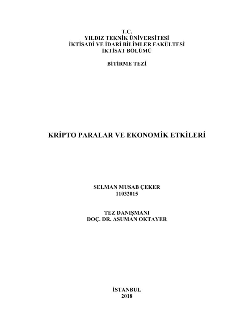 TR KRİPTO PARALAR VE EKONOMİK ETKİLERİ Kitap Kapağı