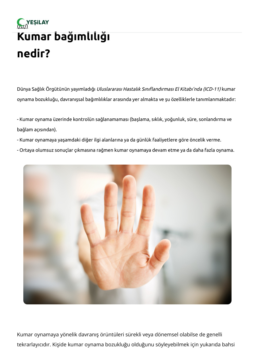 Kumar Bağımlılığı ve Kumardan Kurtulma PDF İndir