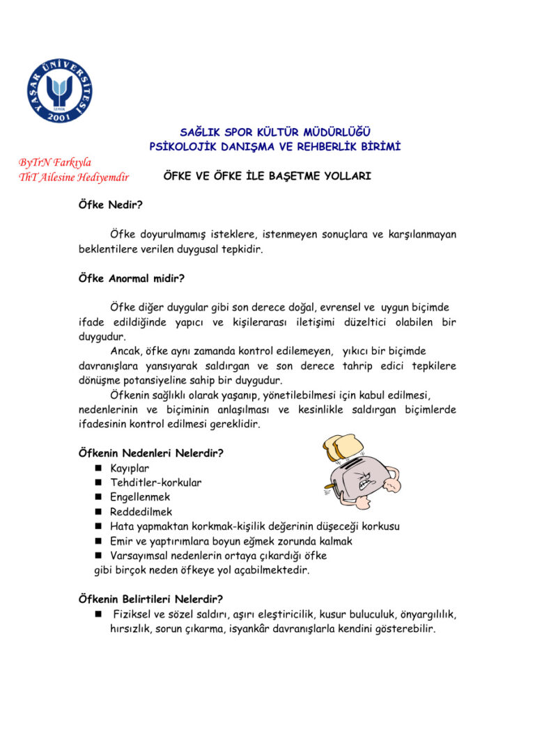 Öfke ve Öfke ile Başetme Yolları PDF İndir - Bilinmiyor 19 TR ÖFKE VE ÖFKE İLE BAŞETME YOLLARI Kitap Kapağı