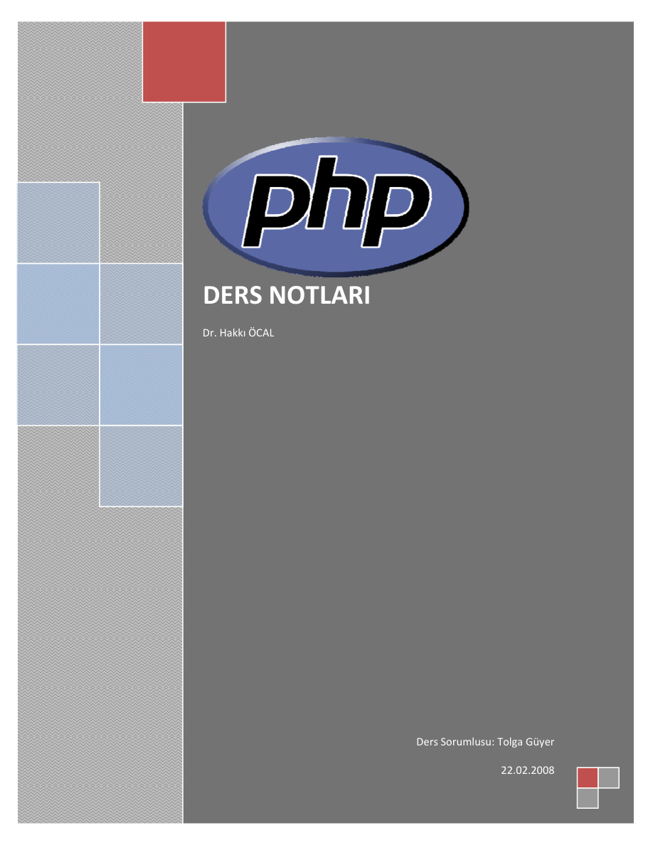 PHP Ders Notları PDF İndir