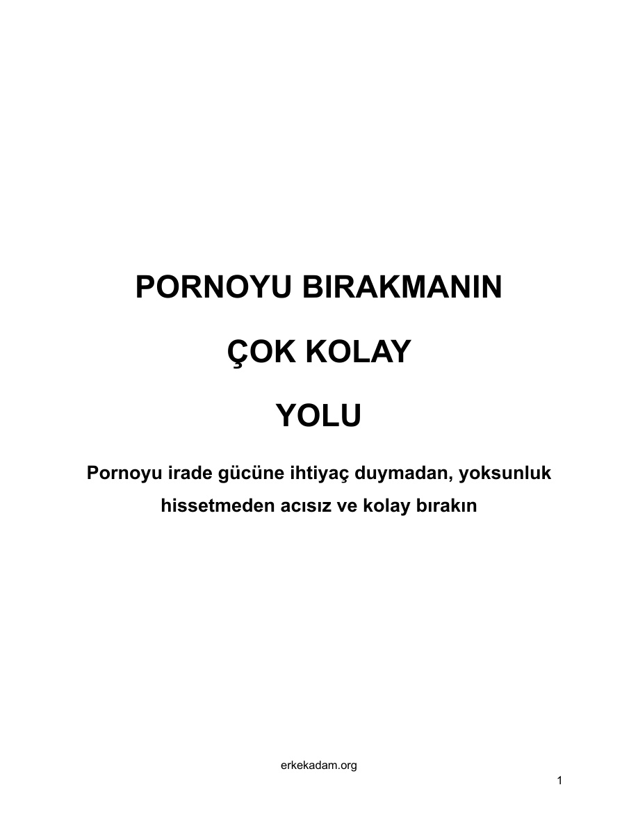 Pornoyu Bırakmanın Çok Kolay Yolu PDF İndir