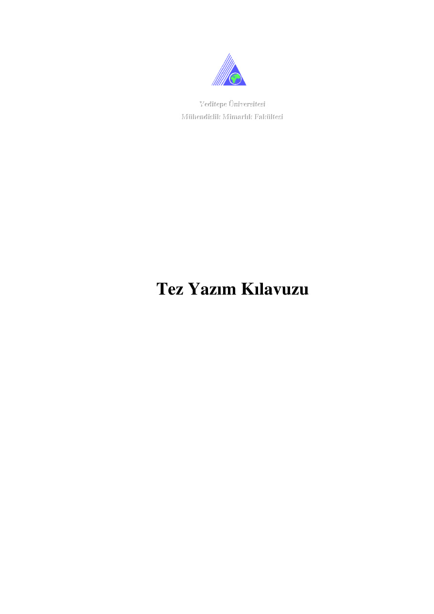 Tez Yazım PDF İndir