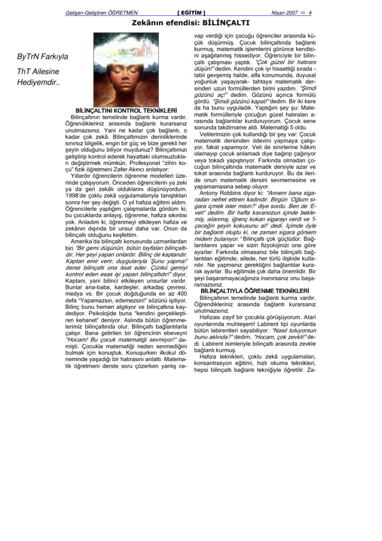Zekanın Efendisi: Bilinçaltı PDF İndir - Bilinmiyor 21 TR ZEKANIN EFENDİSİ BİLİNÇALTI Kitap Kapağı