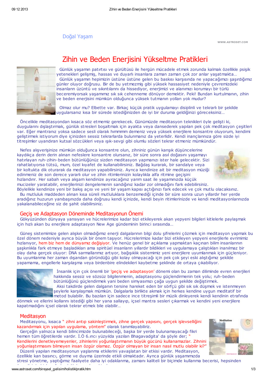 Zihin ve Beden Enerjisini Yükseltme PDF İndir