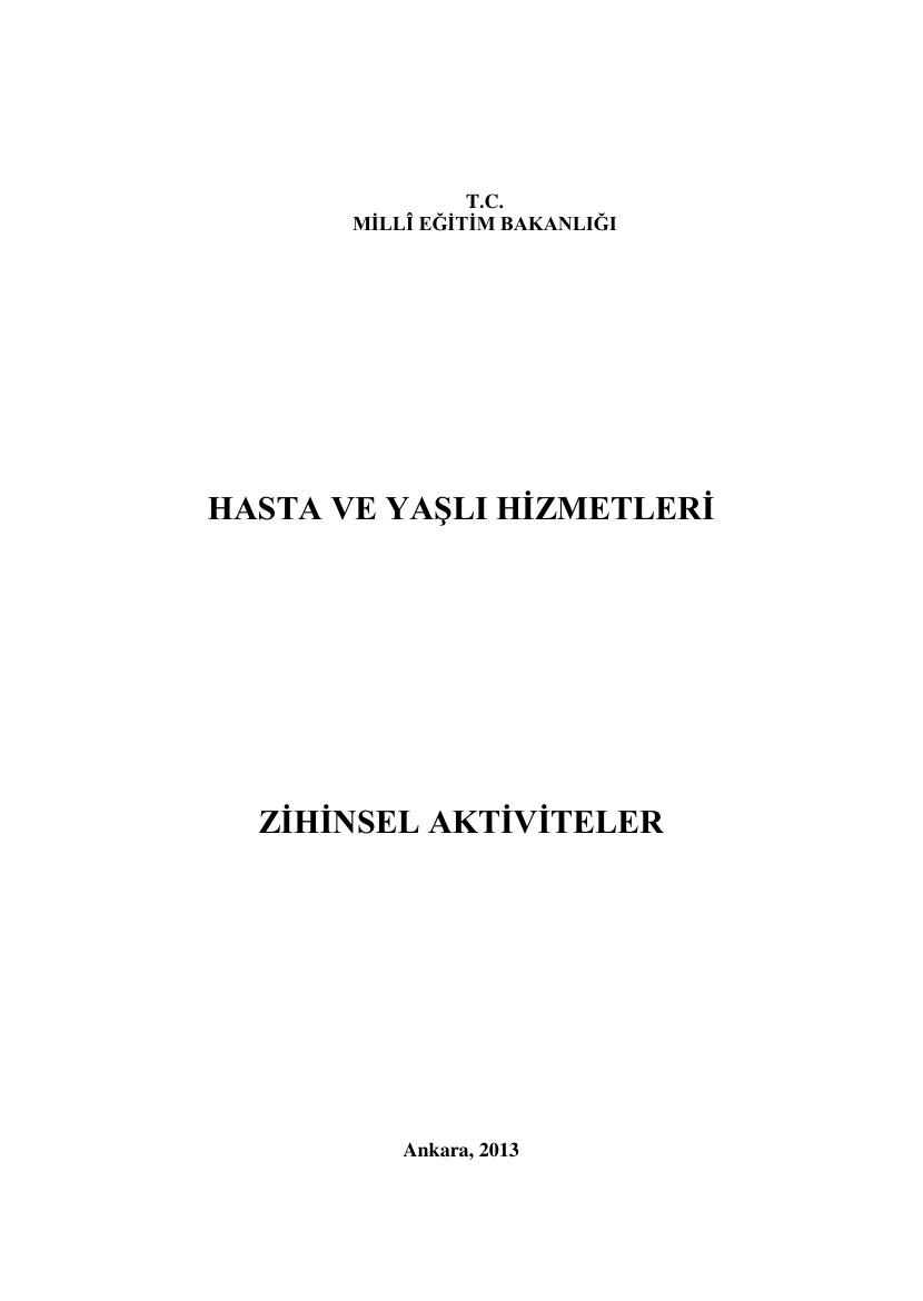 Zihinsel Aktiviteler PDF İndir – MEGEP