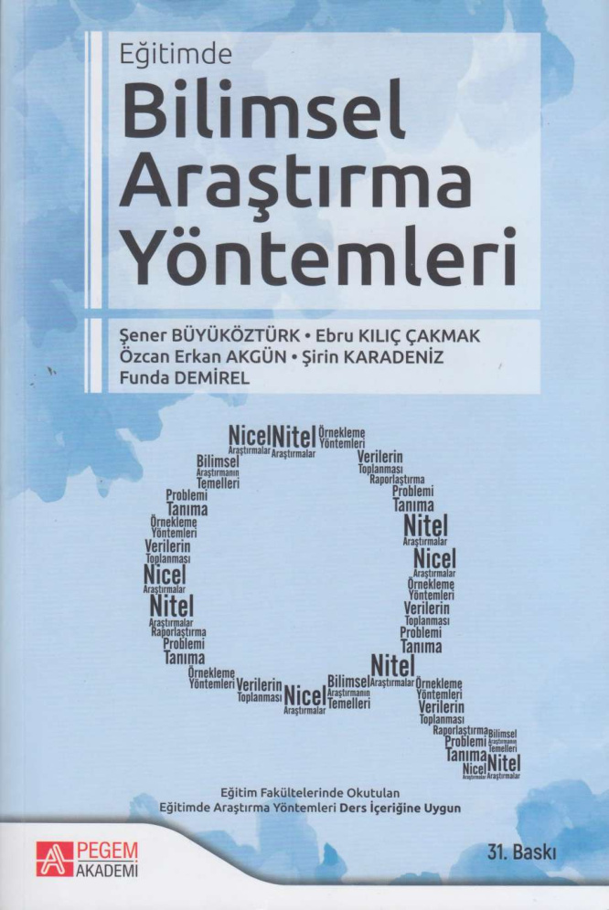 Eğitimde Bilimsel Araştırma Yöntemleri PDF İndir – Şener Büyüköztürk