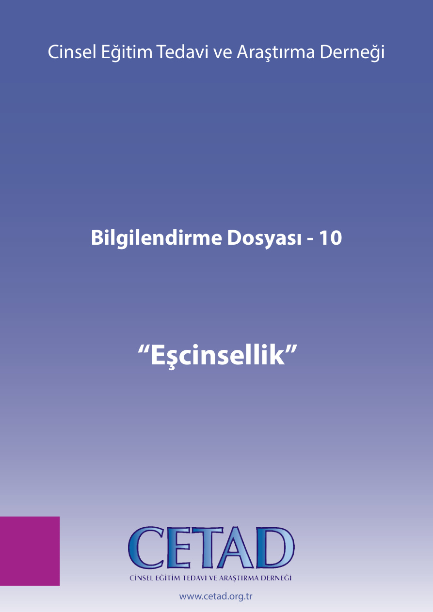 Eşcinsellik: Cinsel Eğitim, Tedavi ve Araştırma Derneği PDF İndir