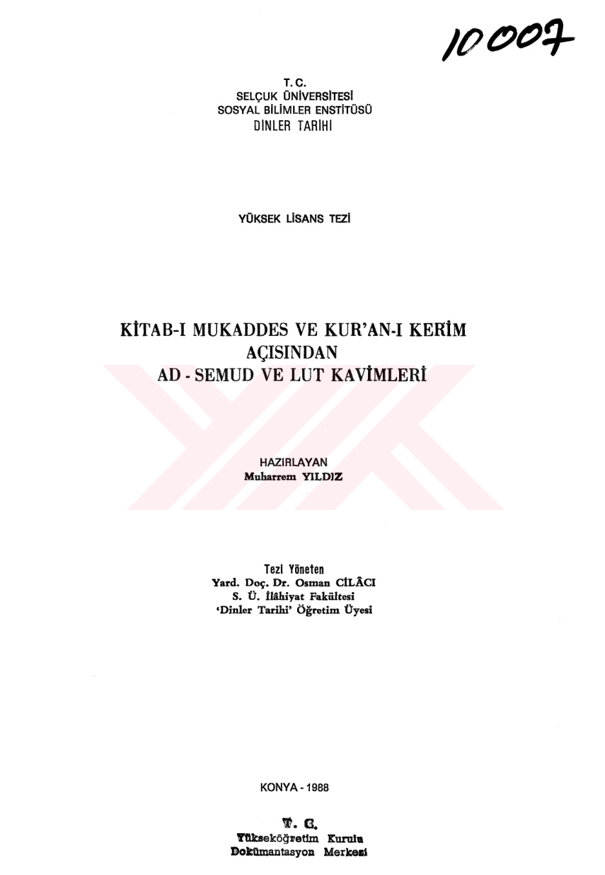 Kitab-ı Mukaddes ve Kur'an-ı Kerim Açısından Ad, Semud ve Lut Kavimleri PDF İndir