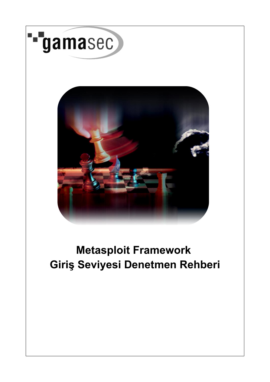 Metasploit Framework: Giriş Seviyesi Denetmen Rehberi PDF İndir – Gamasec