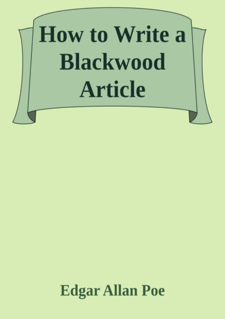 TR How to Write a Blackwood Article Edgar Allan Poe Kitap Kapağı
