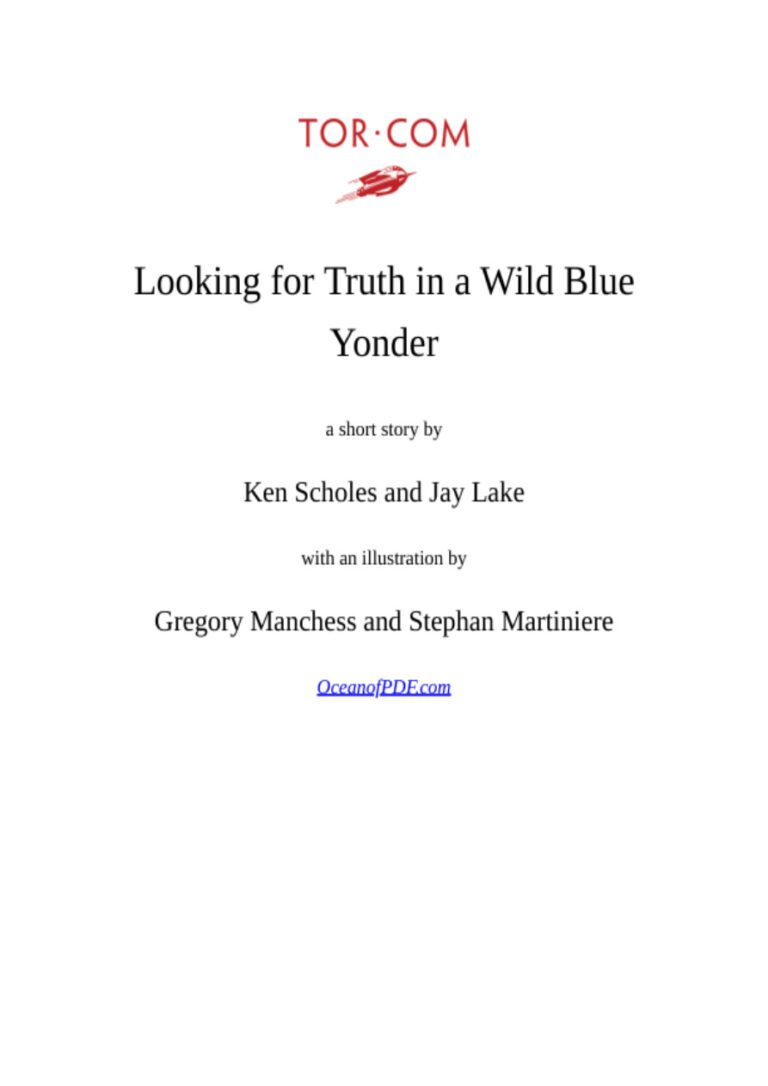 TR Looking for Truth in a Wild Blue Yonder Ken Scholes Kitap Kapağı