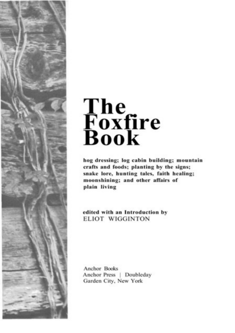 Foxfire Kitabı PDF İndir