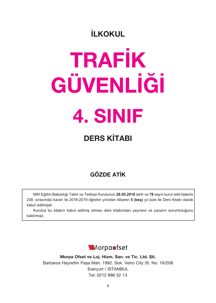 Trafik 4 (Morpaofset) PDF İndir – Komisyon