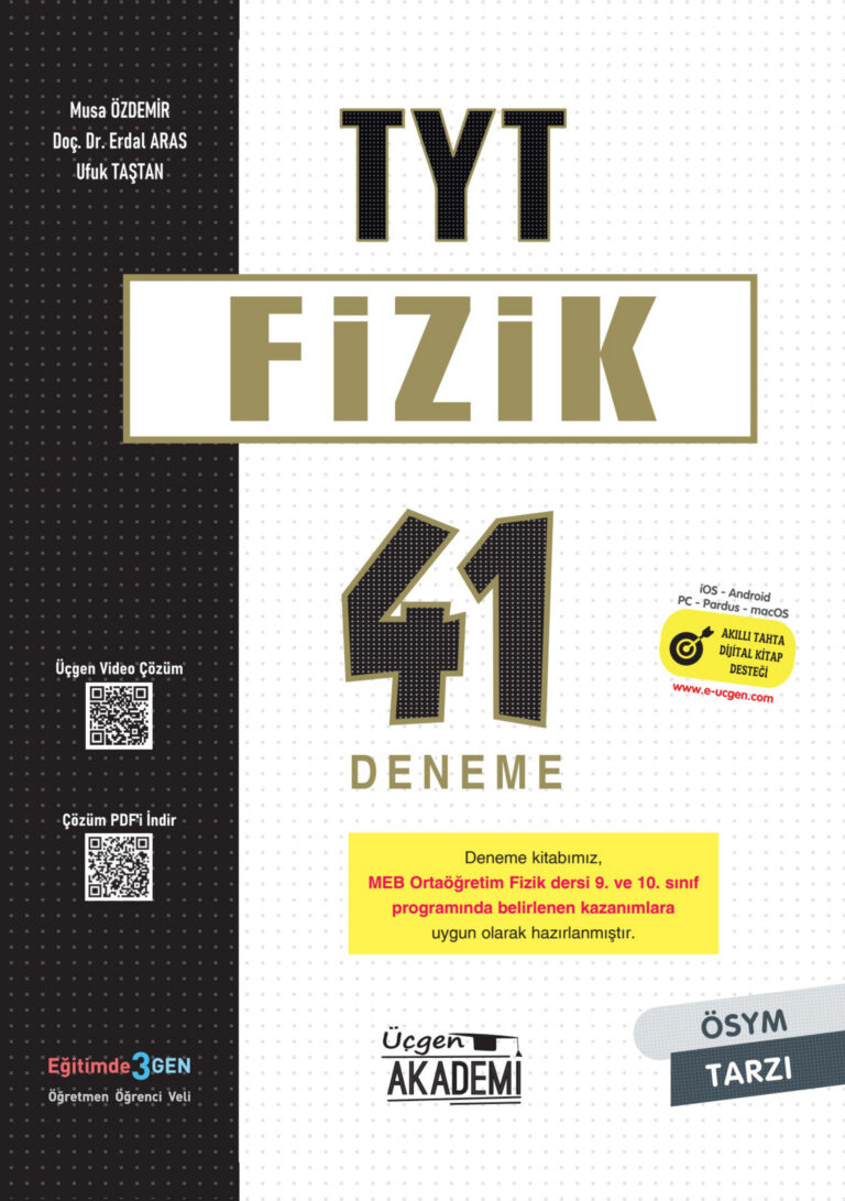Üçgen Akademi TYT Fizik Denemeleri Kitap Kapağı