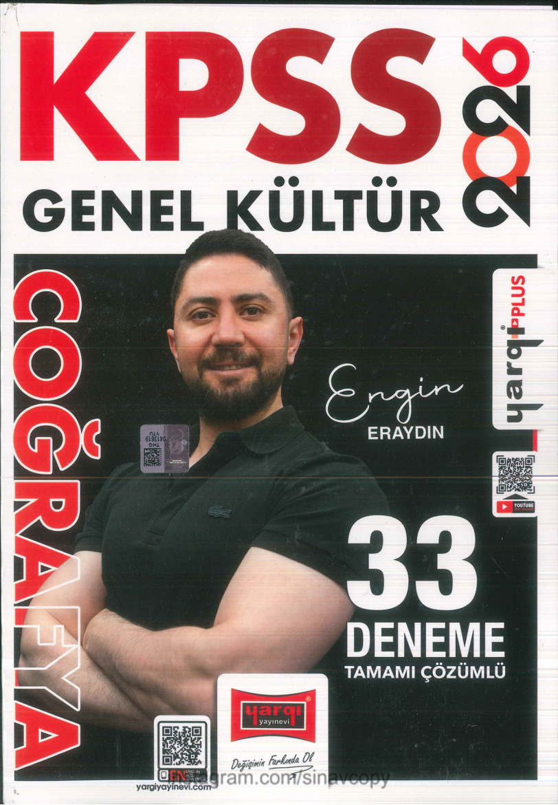 Yargı KPSS Coğrafya 33 Deneme 2026 PDF İndir