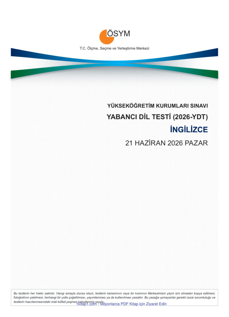 YDT 2026 FİLİGRANSIZ Kitap Kapağı
